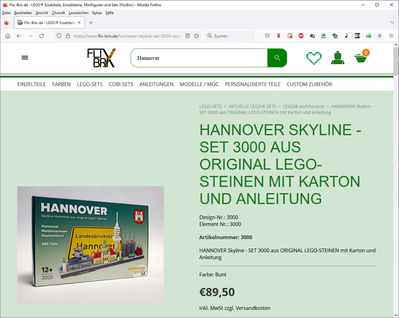 Webshop bei Flix-Brix